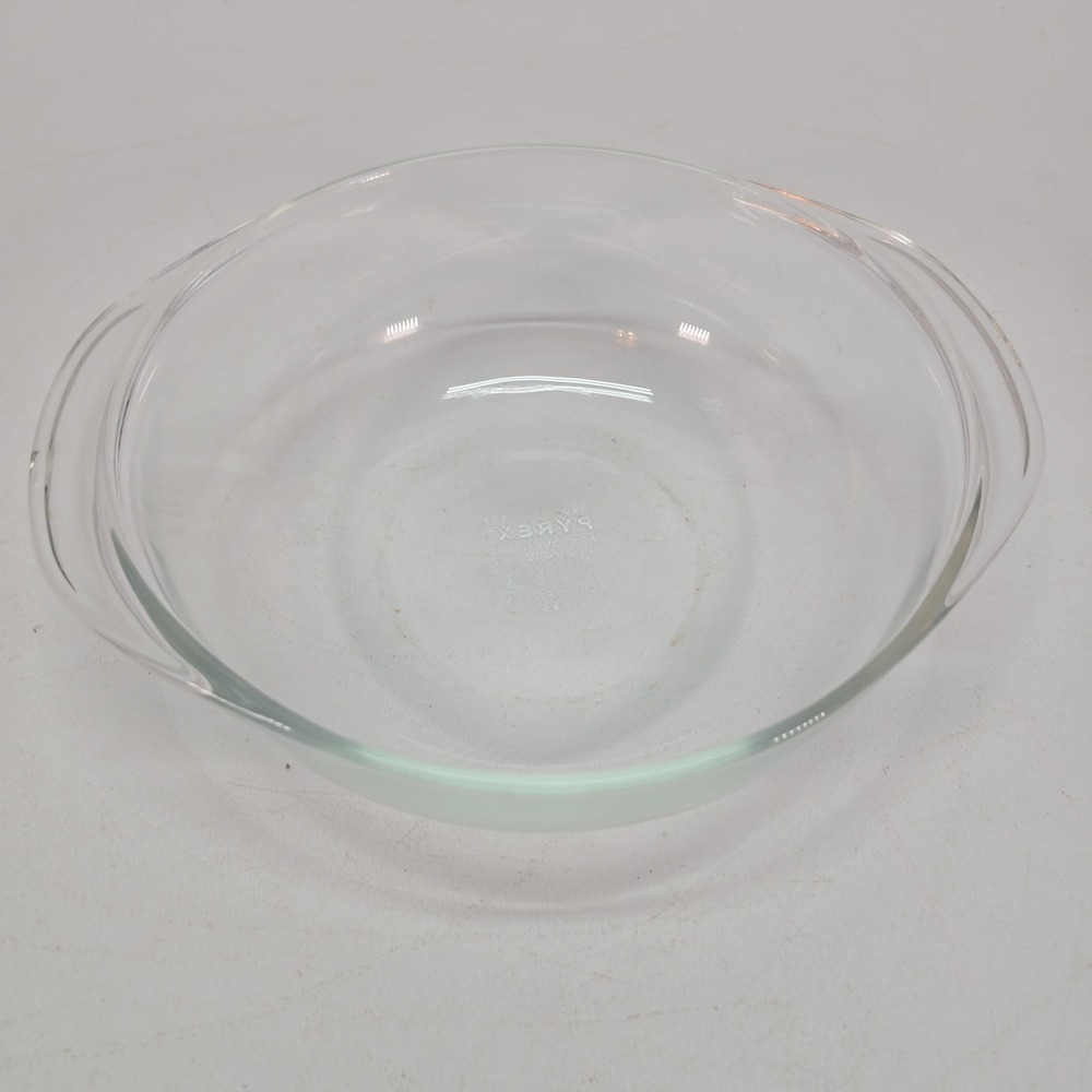 Vintage Pyrex 023 N 1.5 Qt Clear Handled Casserole Baking Bowl Without Lid